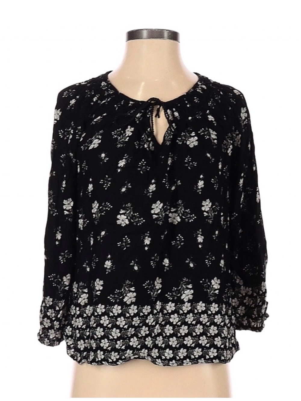 Lucky Brand Long Sleeve Floral Blouse - Size Large